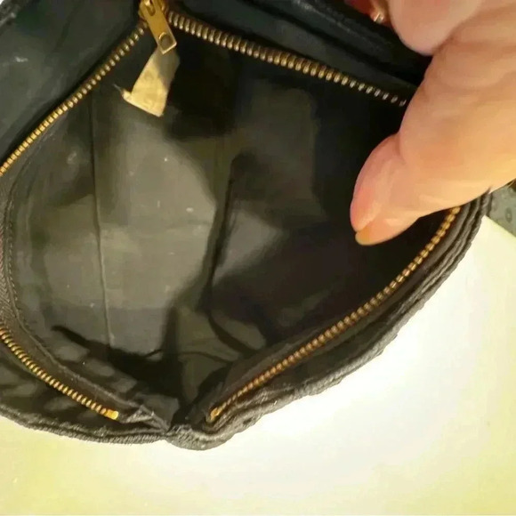 Vintage Laurel Corded Black Handbag Clutch Art Deco Design - Picture 6 of 10